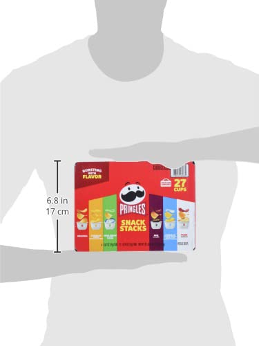 Pringles Potato Crisps Chips, Lunch Snacks, Snack Cups, Variety Pack, 19.5oz Box (27 Cups)