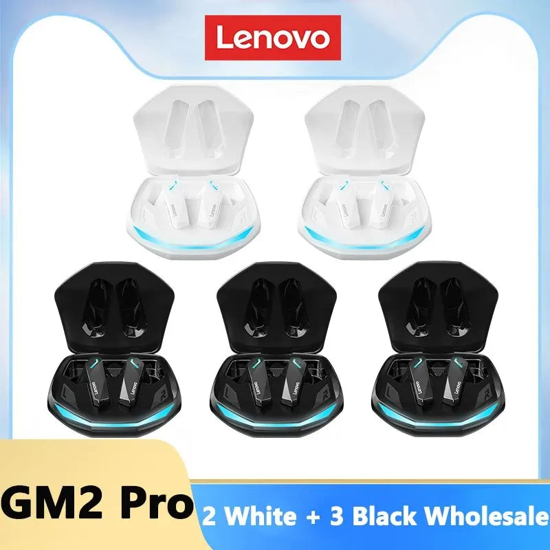 100% Original Lenovo GM2 Pro Bluetooth Wireless Earphone High-Quality Noise-Canceling TWS Gaming Earbuds With Multiple Devices