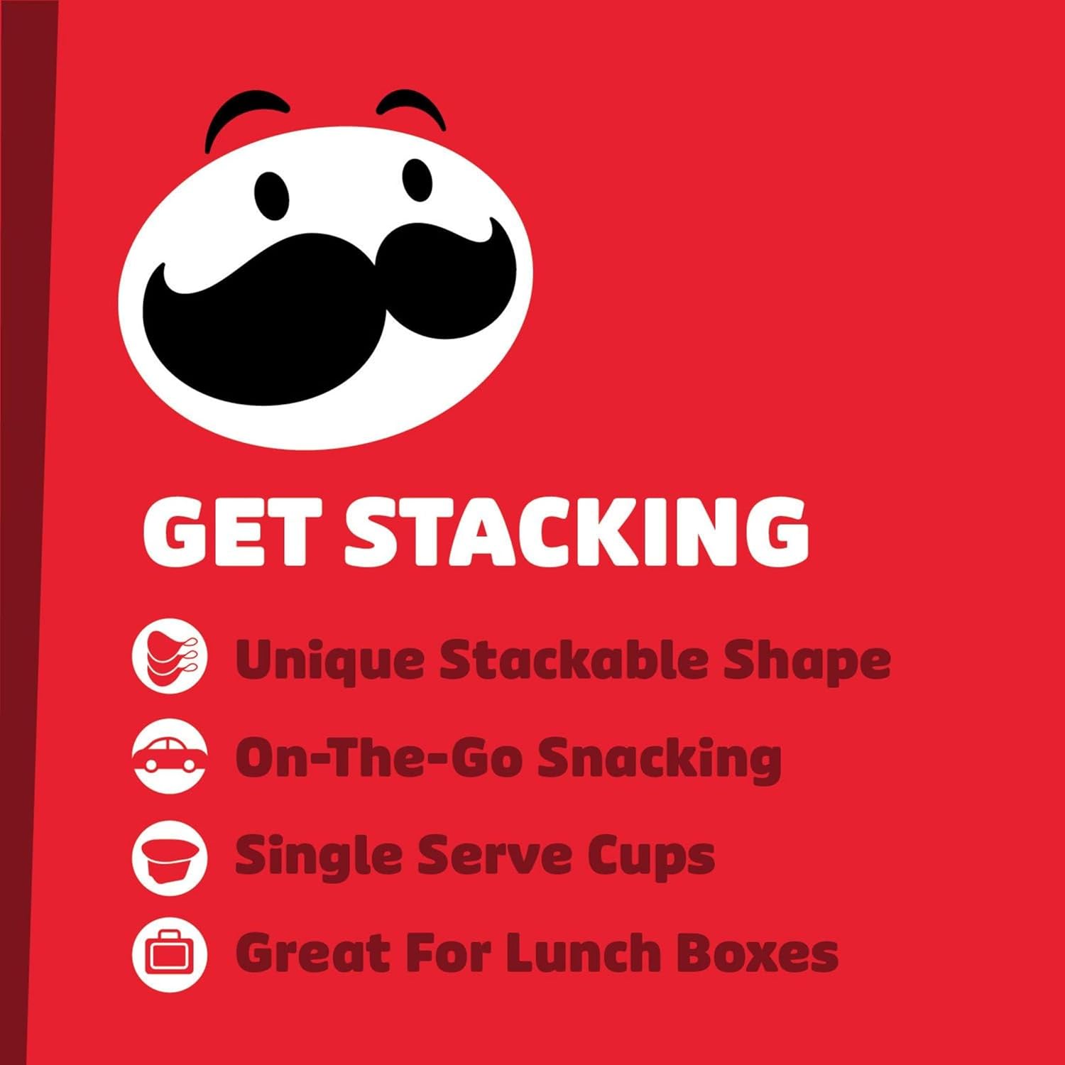 Pringles Potato Crisps Chips, Lunch Snacks, Snack Cups, Variety Pack, 19.5oz Box (27 Cups)