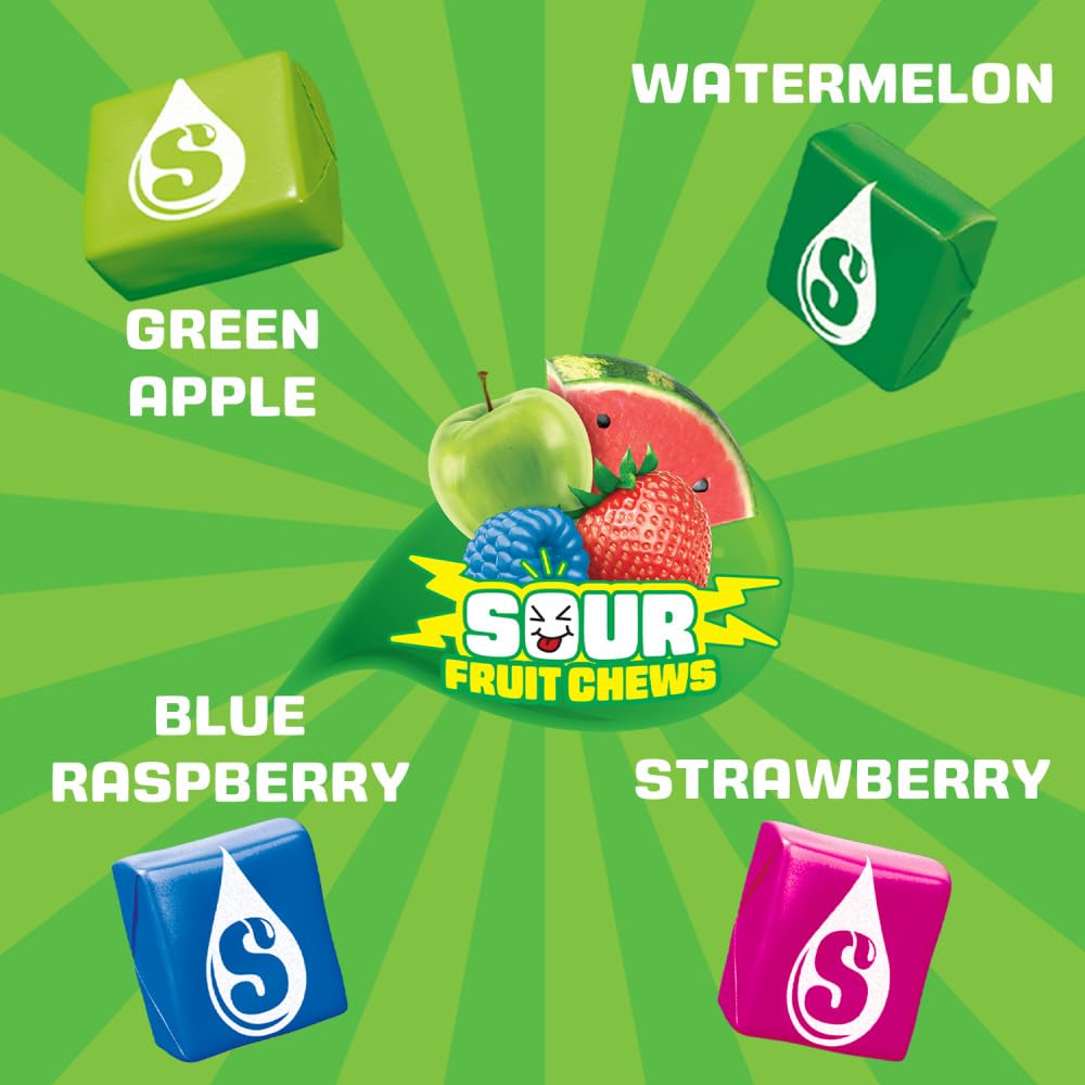 STARBURST Sour Chewy Candy Individually Wrapped Fruit Chew, Sharing Size, 15.6 Oz Resealable Bag