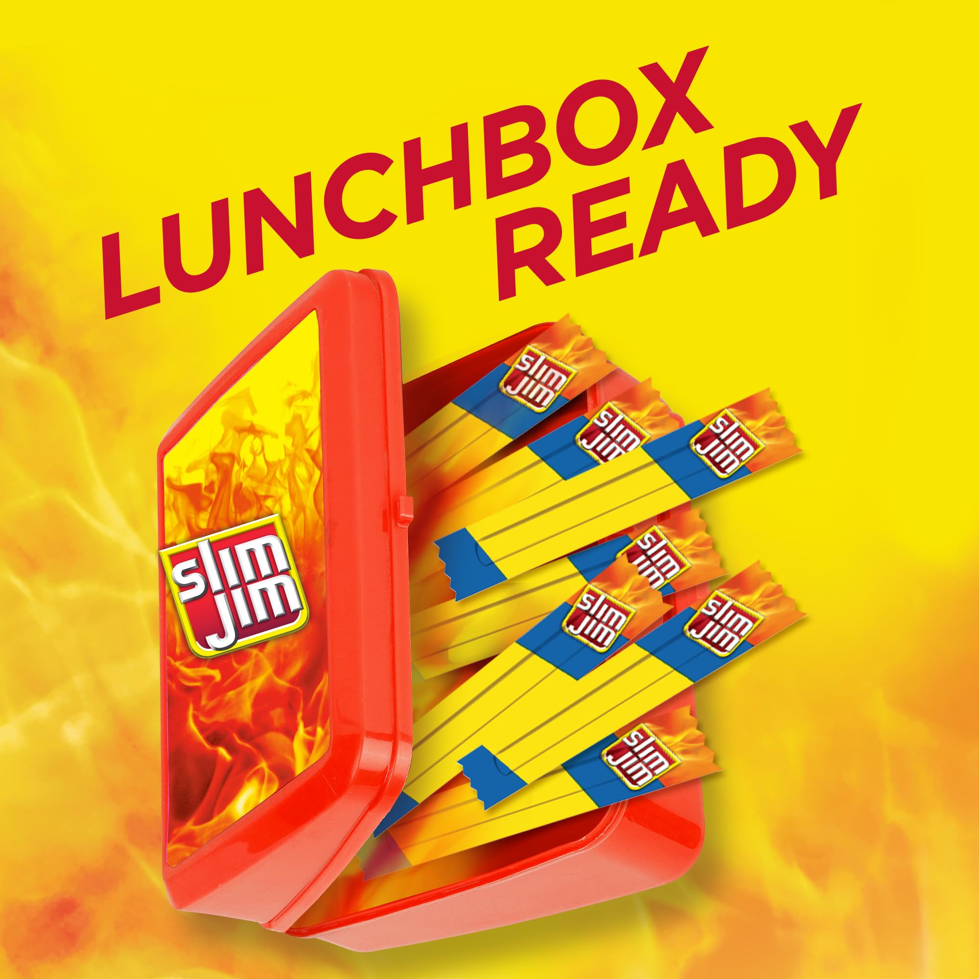 Slim Jim Smoked Meat Sticks, Original Flavor, 6g Protein Per Serving, Snack Size, 0.28 oz. (100 Count)