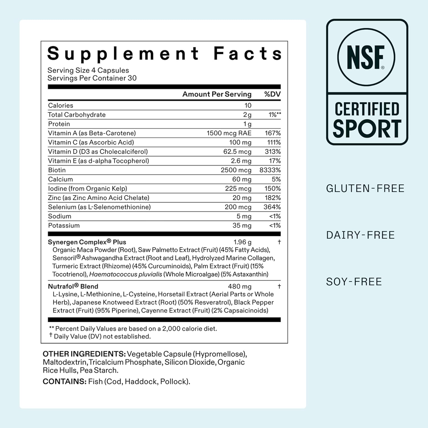 Nutrafol Women's Balance Hair Growth Supplements, Ages 45 and Up, Clinically Tested for Visibly Thicker Hair and Scalp Coverage, Dermatologist Recommended - 1 Month Supply