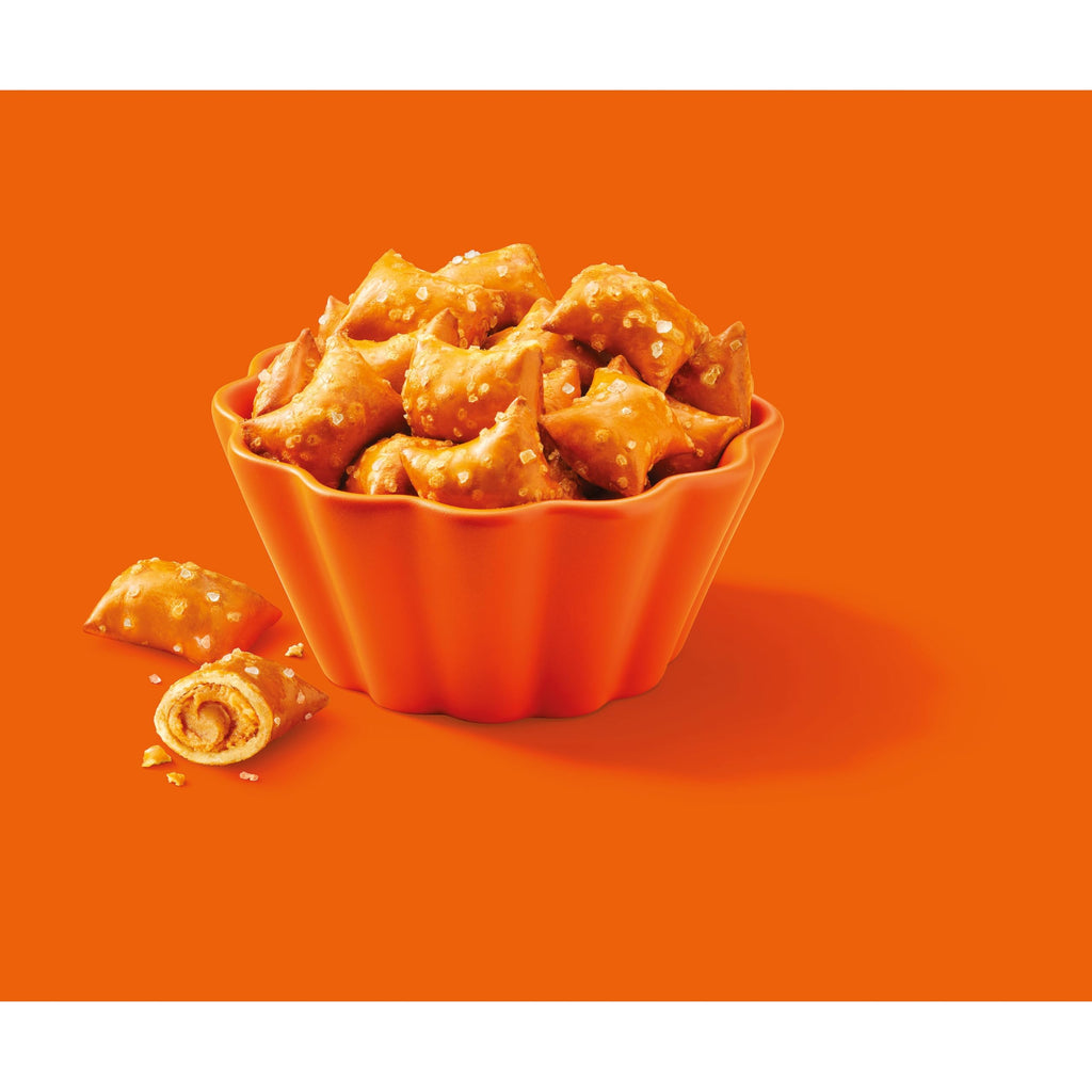 Reese's Pretzels rellenos, nuggets de pretzel de mantequilla de maní, crujientes, listos para comer, aperitivo dulce y salado, tarro de 18 onzas