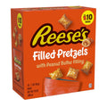 Reese's Pretzels rellenos, nuggets de pretzel de mantequilla de maní, crujientes, listos para comer, aperitivo dulce y salado, tarro de 18 onzas