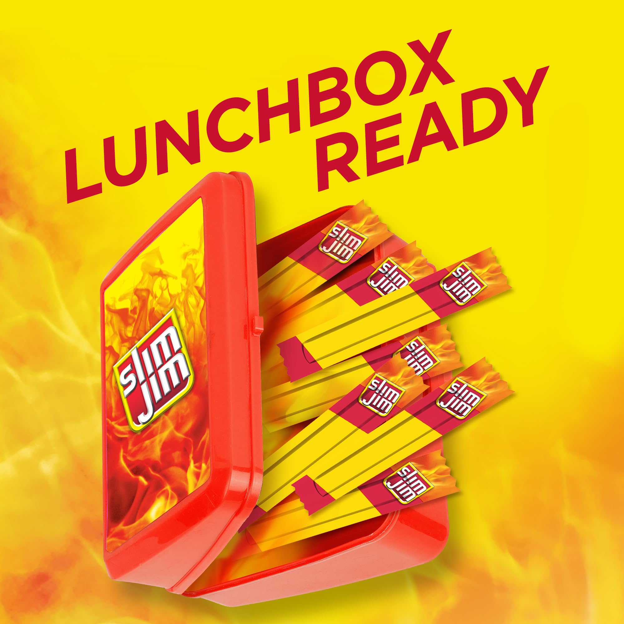 Slim Jim Smoked Meat Sticks, Original Flavor, 6g Protein Per Serving, Snack Size, 0.28 oz. (100 Count)