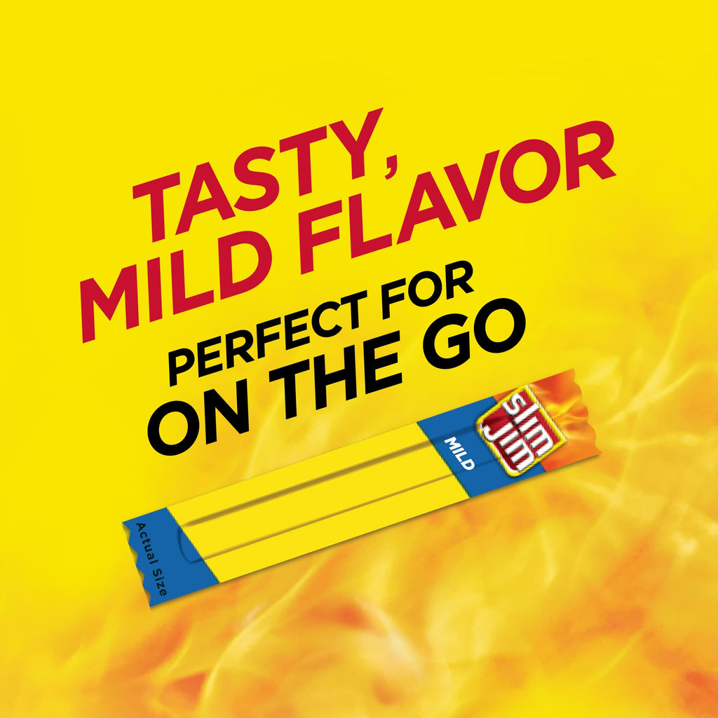 Slim Jim Smoked Meat Sticks, Original Flavor, 6g Protein Per Serving, Snack Size, 0.28 oz. (100 Count)