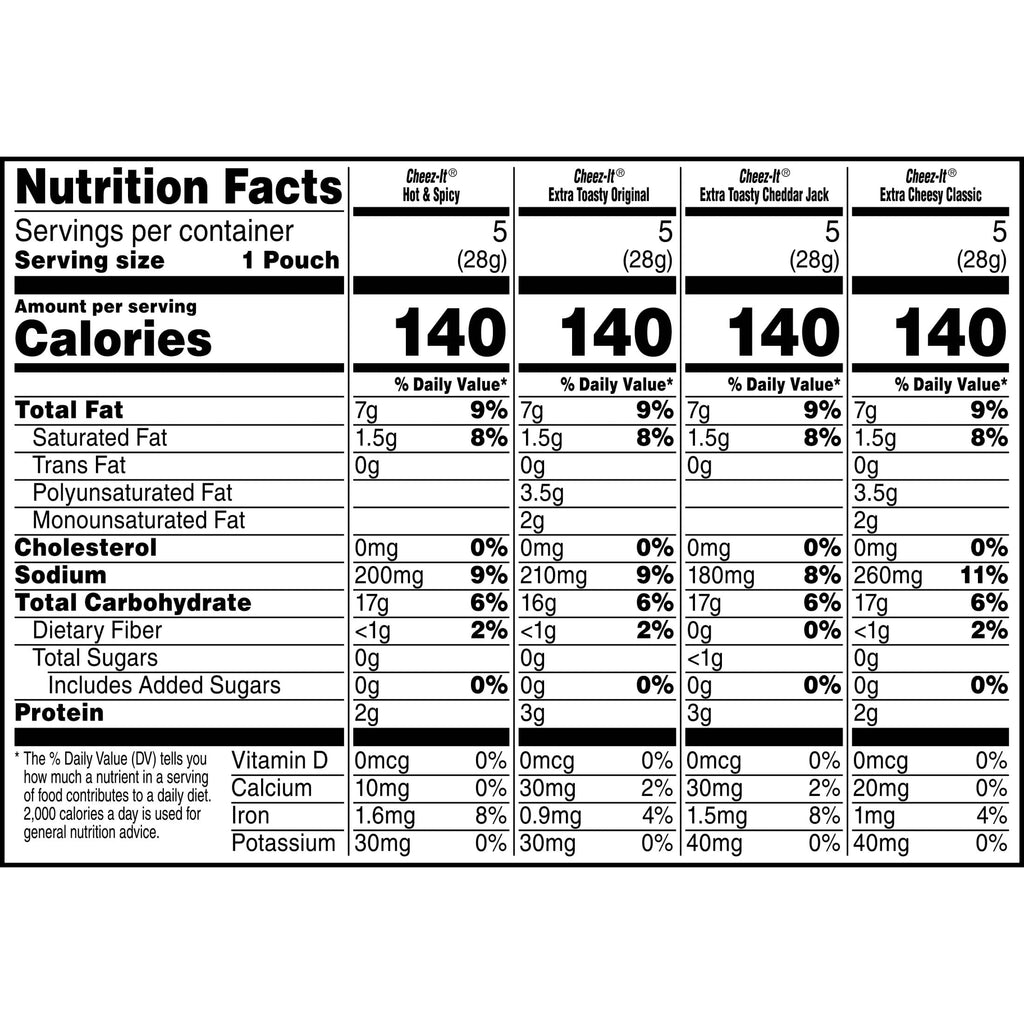 Cheez-It Cheese Crackers, Baked Snack Crackers, Lunch Snacks, Variety Pack, 12.1oz Box (12 Packs)