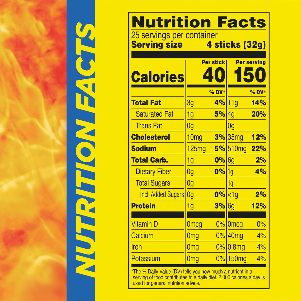 Slim Jim Smoked Meat Sticks, Original Flavor, 6g Protein Per Serving, Snack Size, 0.28 oz. (100 Count)