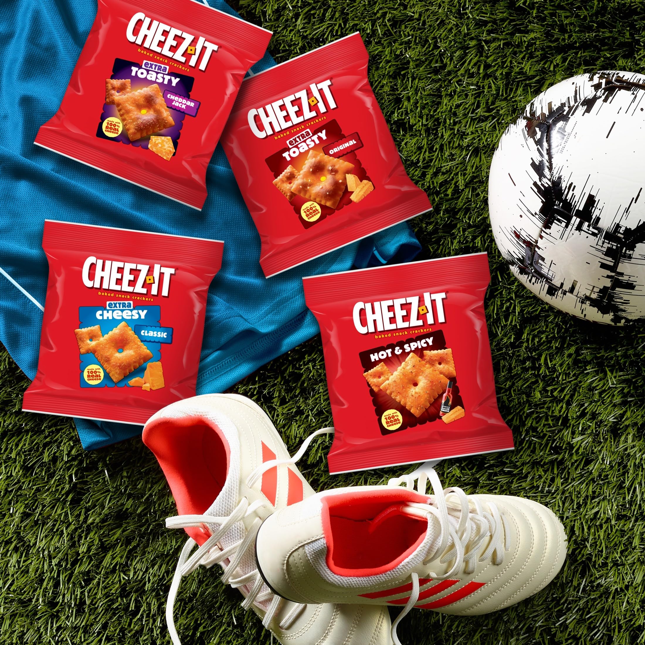 Cheez-It Cheese Crackers, Baked Snack Crackers, Lunch Snacks, Variety Pack, 12.1oz Box (12 Packs)