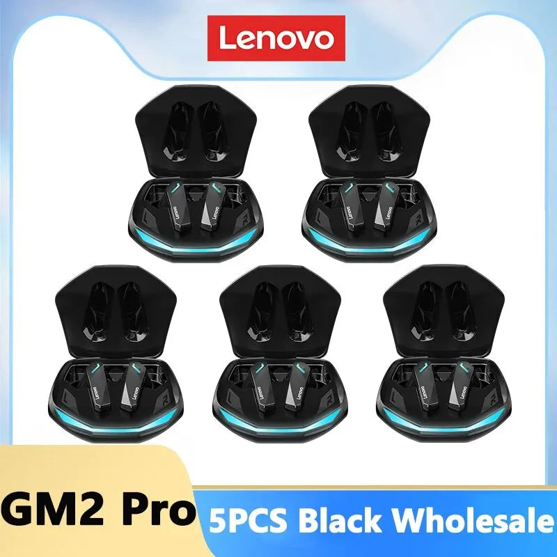 100% Original Lenovo GM2 Pro Bluetooth Wireless Earphone High-Quality Noise-Canceling TWS Gaming Earbuds With Multiple Devices